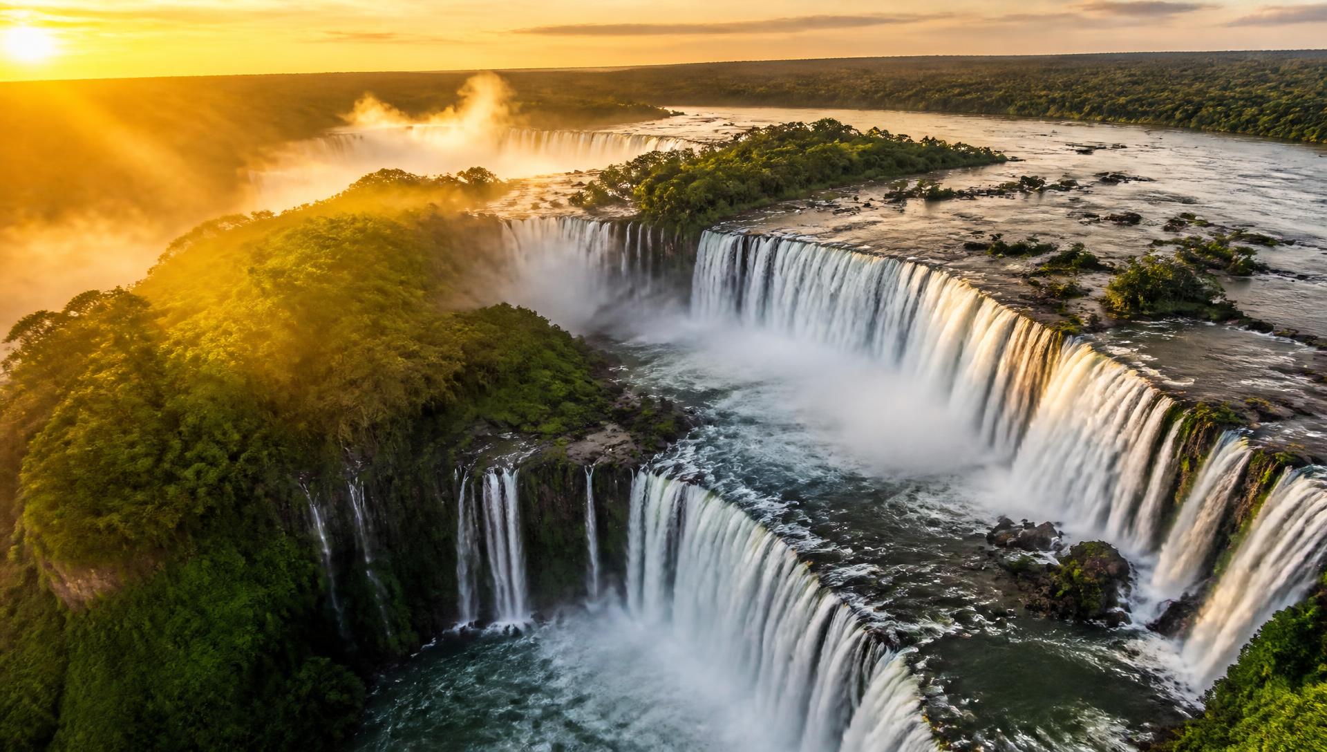Cataratas do Iguaçu cercadas pela Mata Atlântica
